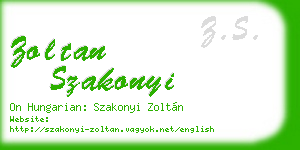 zoltan szakonyi business card